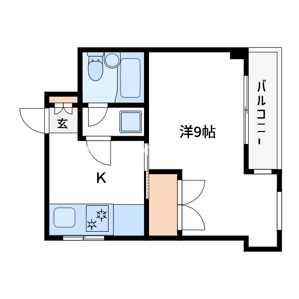 第一田中マンション  401号室 間取り