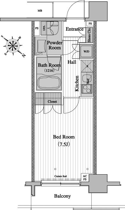 レジディア月島Ⅱ 間取り