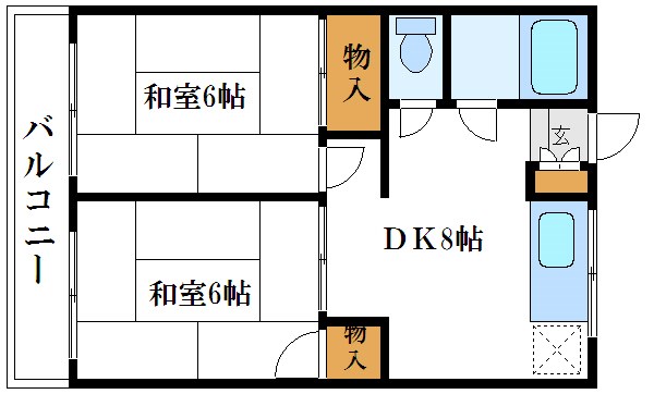 コーポ昭喜  102号室 間取り