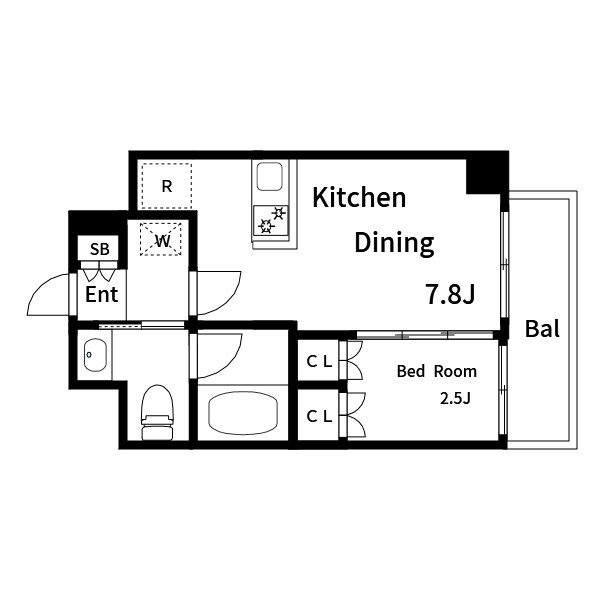 ワンルーフレジデンス亀戸 間取り