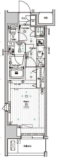 PREMIUMCUBE日本橋浜町 間取り