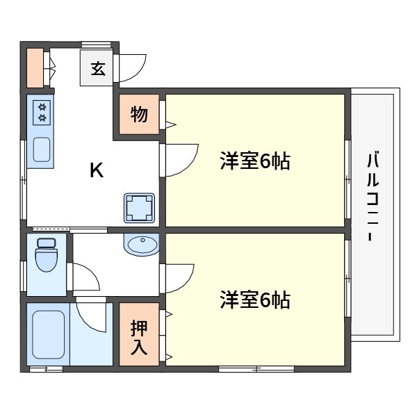 サンハイツ東神谷 間取り