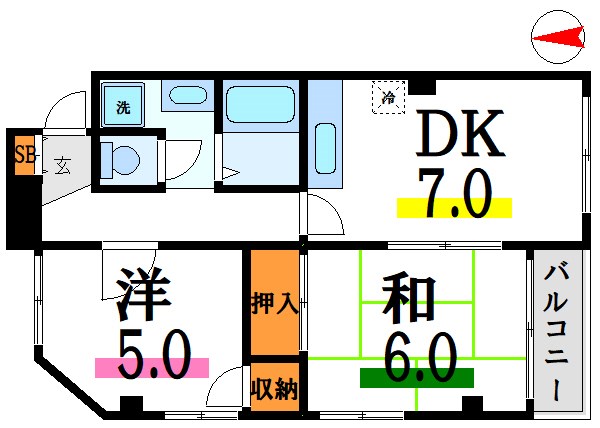 コーワエメラルドマンション  間取り