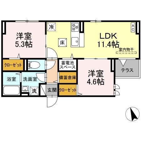 セレスティア東葛西Ⅲ 103号室 間取り
