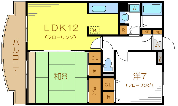 アベニール 403号室 間取り