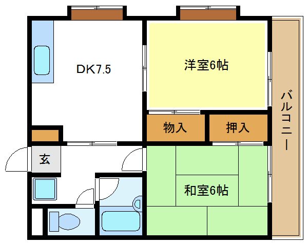 新潮通り一番館 204号室 間取り