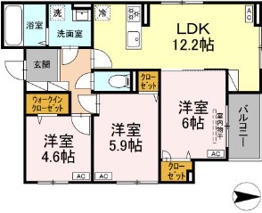 グラナーデ中葛西Ⅲ  201号室 間取り
