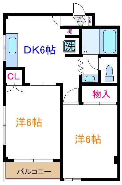 ハイクレスト海老原No3 間取り