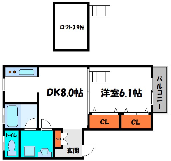 ハウスデュアルⅡ 202号室 間取り