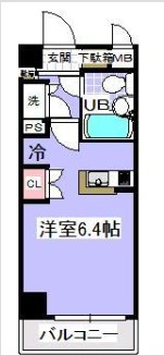 アンダルシア市川 406号室 間取り