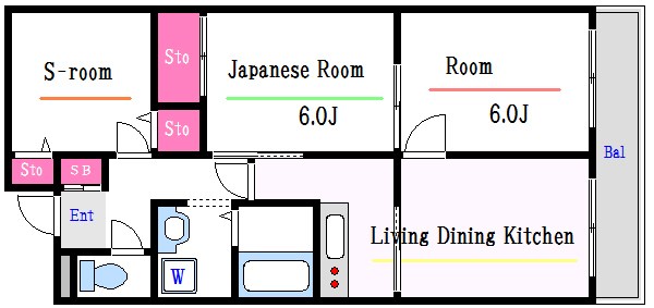 シュロス中之庭 間取り