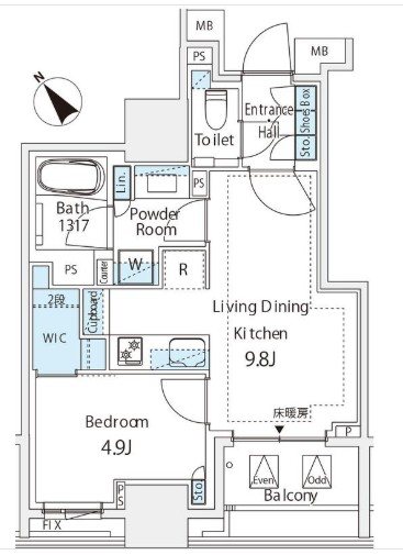 ミレアコート銀座プレミア   間取り図