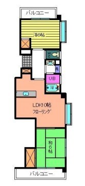 エステートハイツ 602号室 間取り