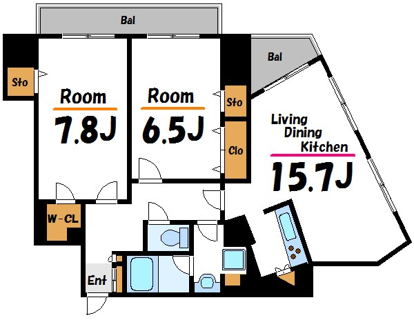 イリップス船堀 間取り図