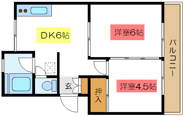 平和橋コーポ 間取り