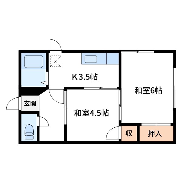 鹿島田荘 間取り