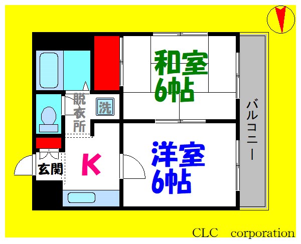 服部ハイツ 103号室 間取り