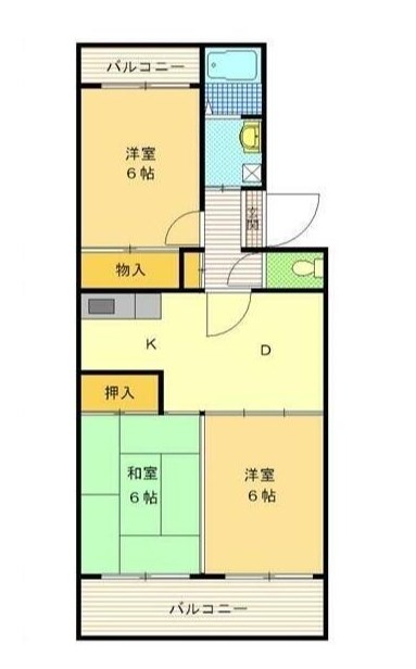 サンシティヒコタ　A-3 305号室 間取り