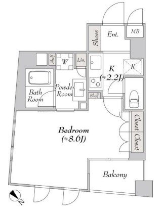 ミリアレジデンス日本橋人形町Ⅱ（旧デュオステージ日本橋人形町）  間取り