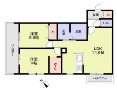 Ｃａｓａ　Ｆｏｒｅｓｔａｌｅ－B 102号室 間取り