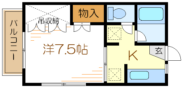 グリーンアベニュー 102号室 間取り