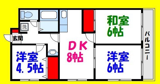 レジデンス富美浜 101号室 間取り