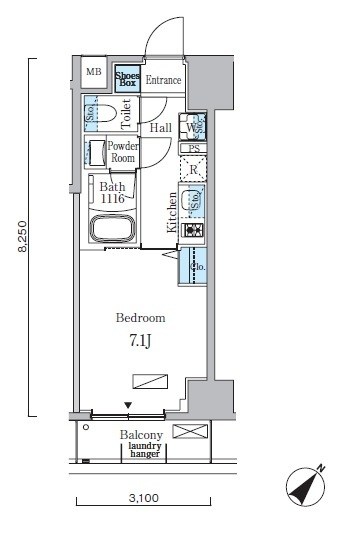 リビオメゾン日本橋浜町公園 間取り図