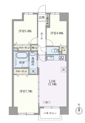 U COURT 西新井  間取り