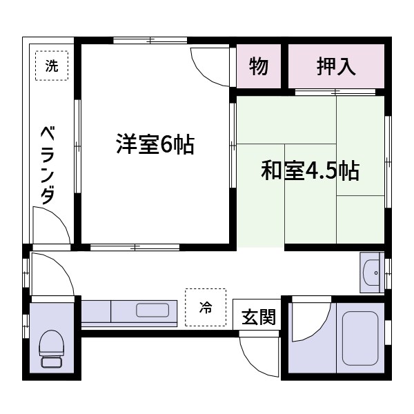 第3コーポコバヤシ 201号室 間取り