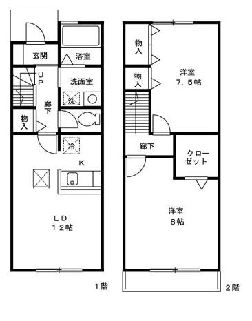 デルフィ参番館 107号室 間取り