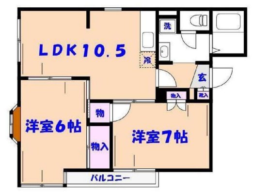 グレイスキゲツ 101号室 間取り