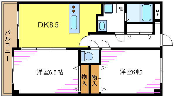 Plaisir 403号室 間取り