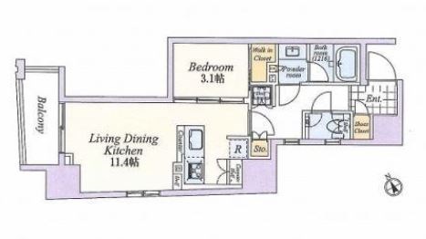 クレストコート清澄庭園 間取り図