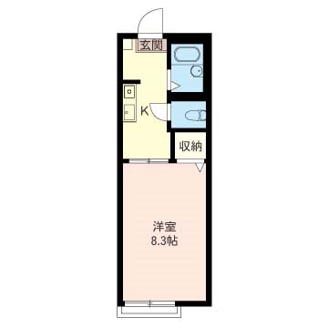 アクア妙典 203号室 間取り