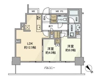 プラウドタワー平井 間取り