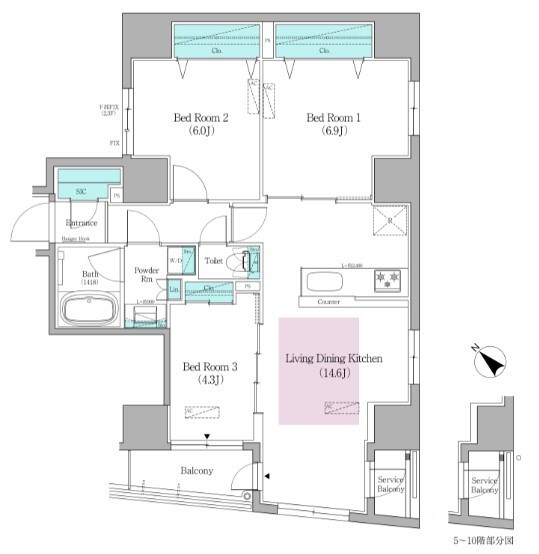 アーバネックス日本橋馬喰町Ⅱ 間取り