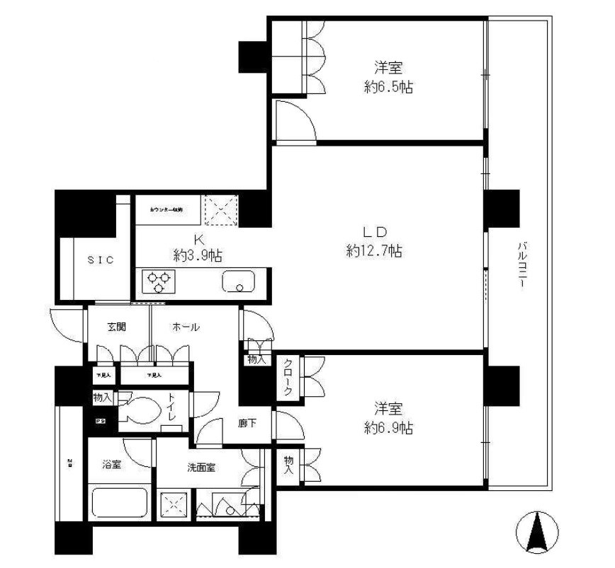 リバーポイントタワー 間取り