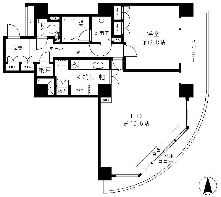 リバーポイントタワー 間取り