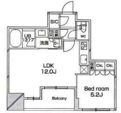 クレストコート日本橋人形町   間取り