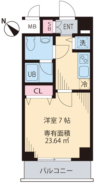 南海サザンコート行徳 411号室 間取り