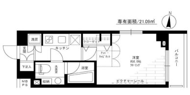 メイクスデザイン清澄白河アジールコート   間取り
