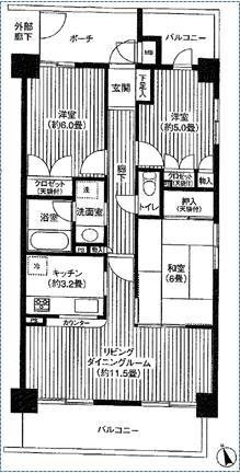 コスモ平井シティフォルム  間取り