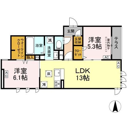 （仮）D-room北小岩 間取り