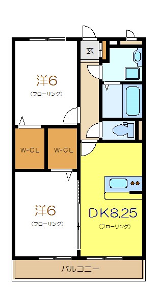 コンフォール瑞江Ⅲ 205号室 間取り