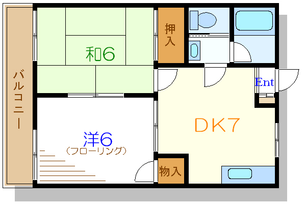ハピネスさとう 202号室 間取り