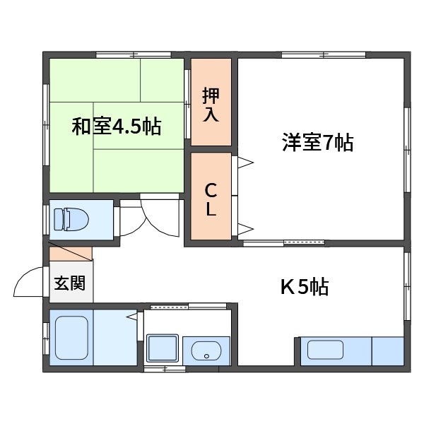 越部コーポ 間取り