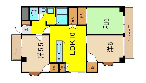 サンビーム行徳 304号室 間取り