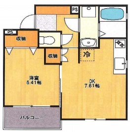 ラ・ポール 202号室 間取り