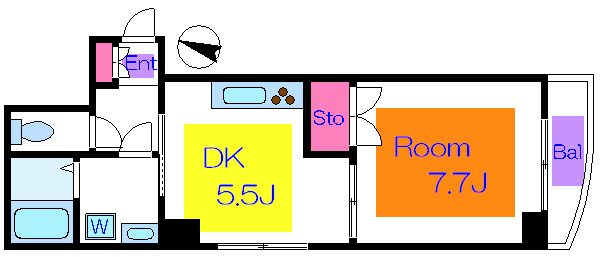 川萬ビルグランアルシェ  間取り