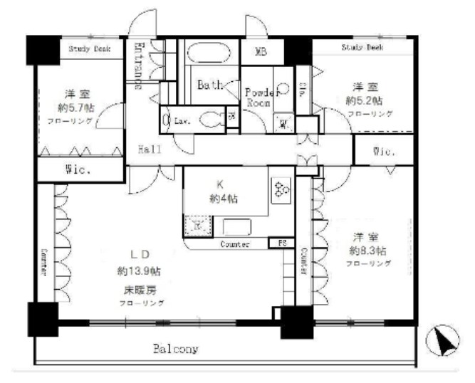 サンクレール荒川ブランガーデン 間取り